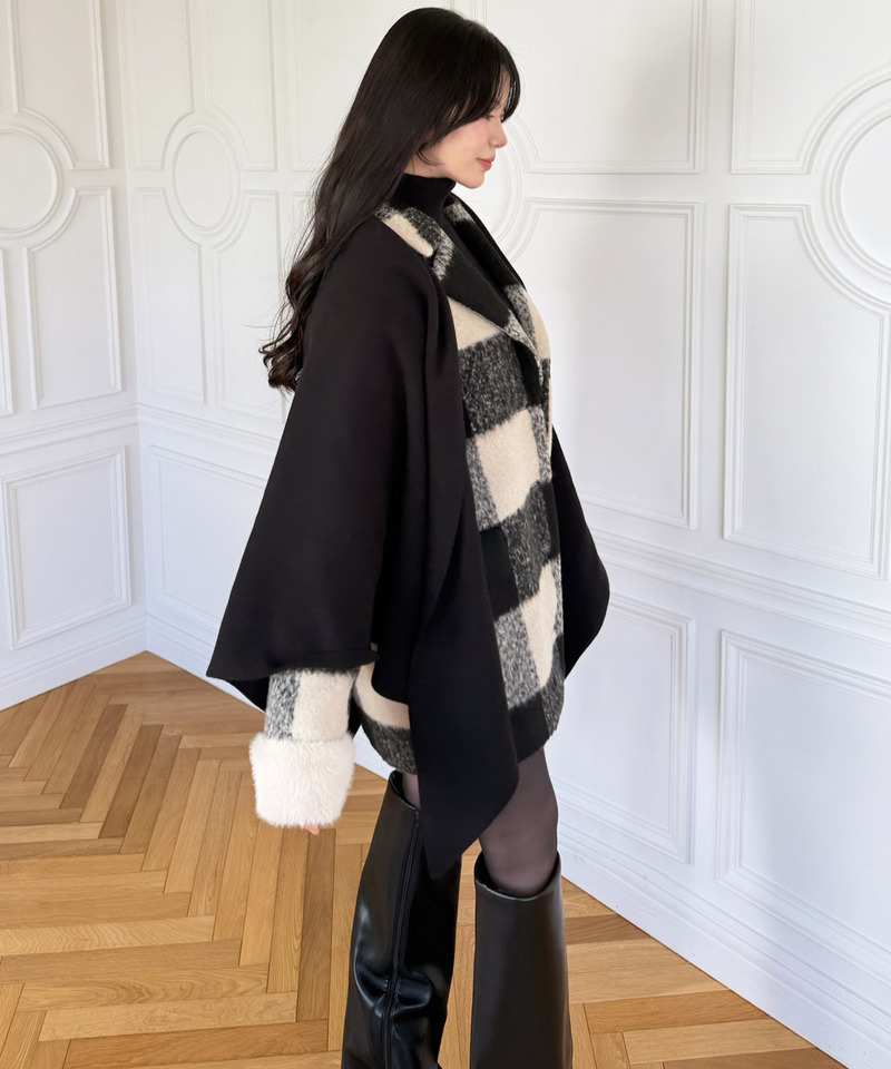 ポンチョストール 詳細画像 ブラック 4