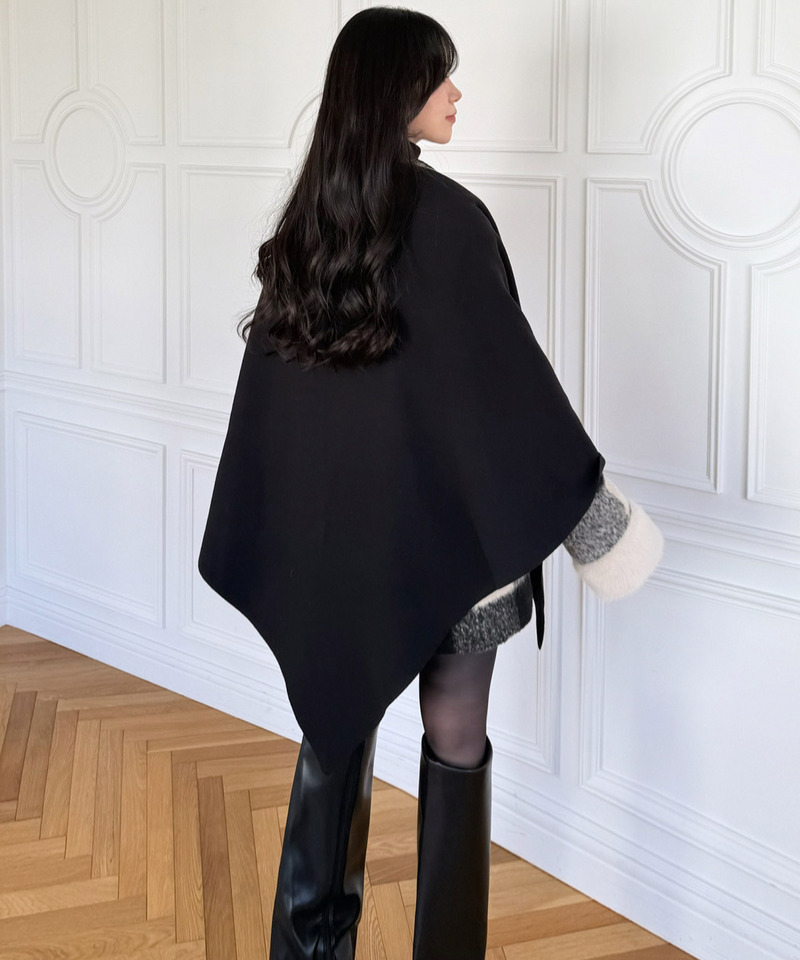 ポンチョストール 詳細画像 ブラック 5