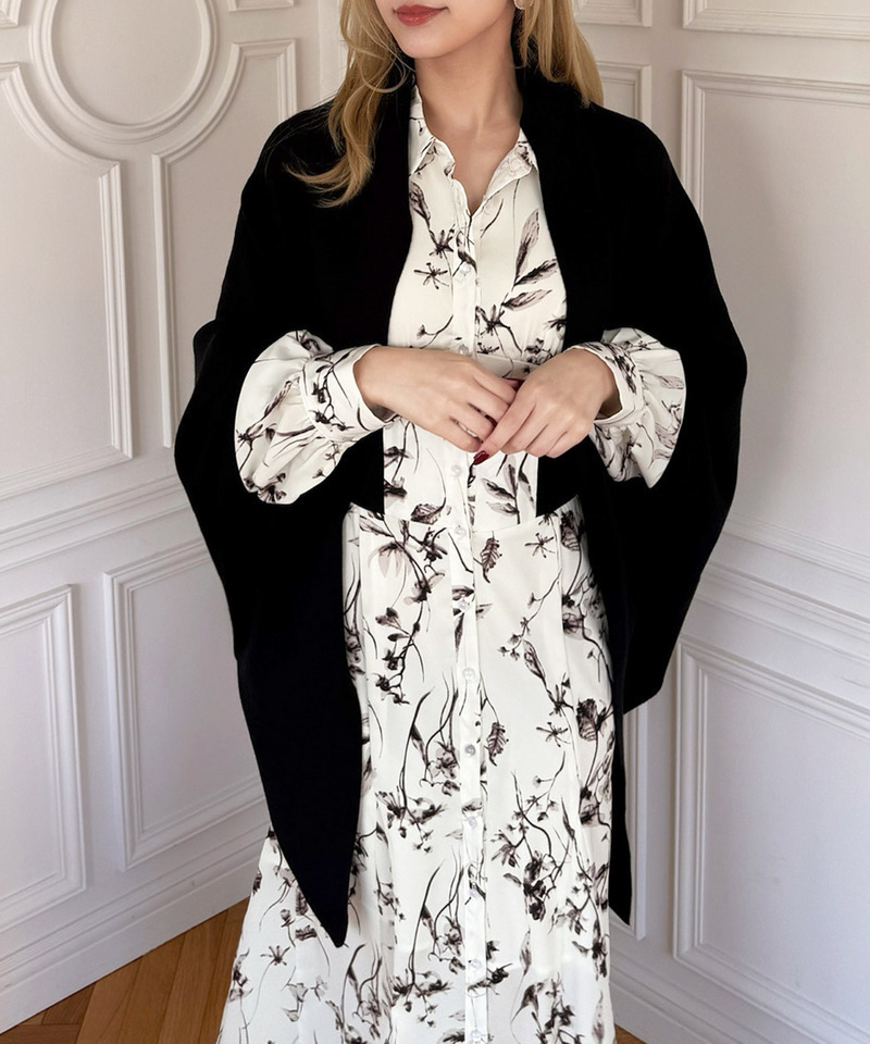 ポンチョストール 詳細画像 ブラック 6