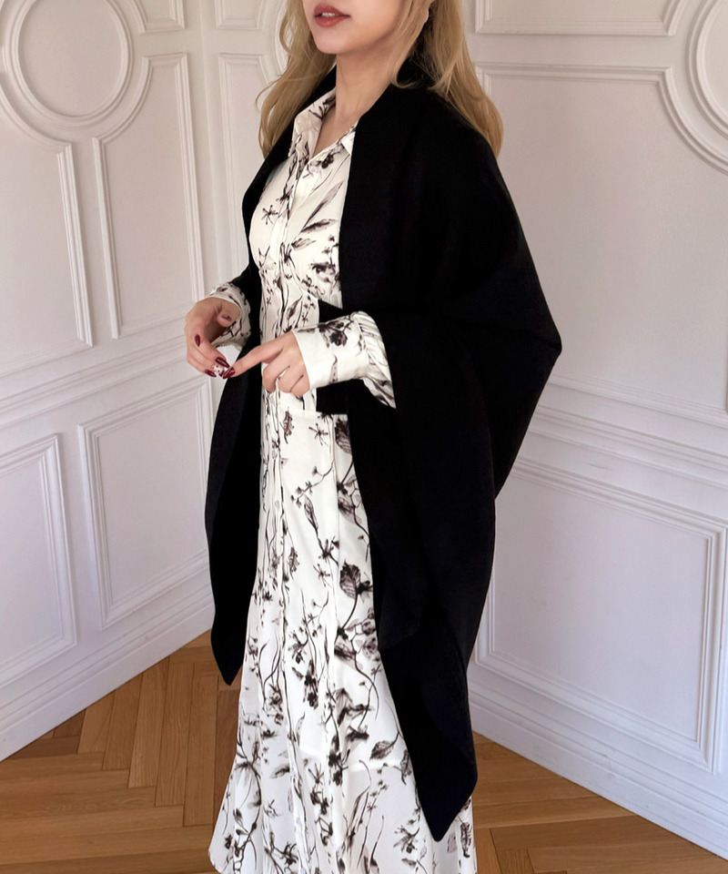 ポンチョストール 詳細画像 ブラック 7