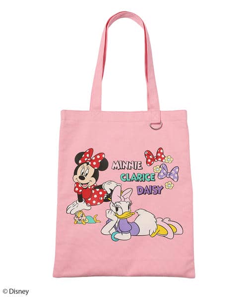 【Disney】ミニーマウス＆デイジーダック＆クラリス/トートバッグ(PONEYCOMB TOKYO) 詳細画像