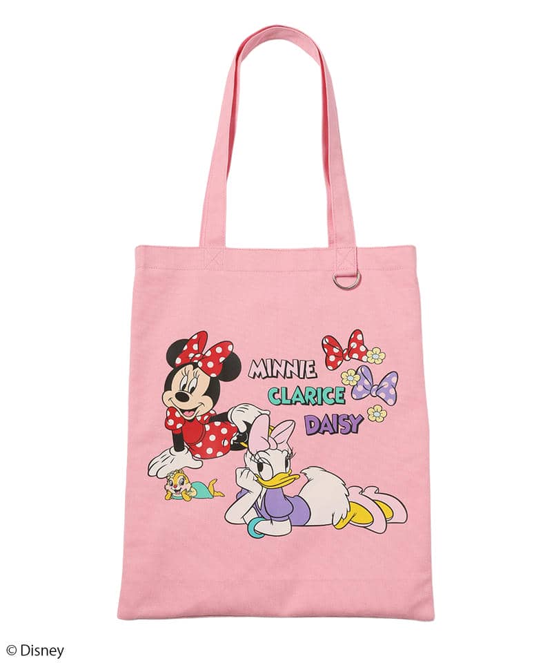 【Disney】ミニーマウス＆デイジーダック＆クラリス/トートバッグ(PONEYCOMB TOKYO) 詳細画像 ピンク 1