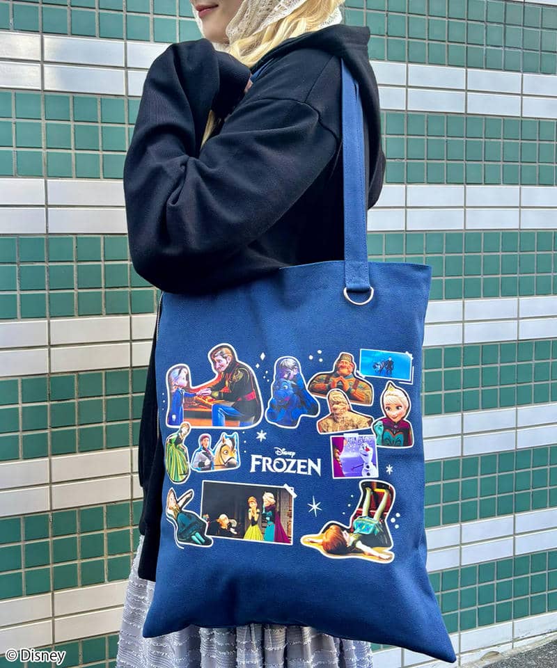 【Disney】アナと雪の女王/トートバッグ(PONEYCOMB TOKYO) 詳細画像 ネイビー 2