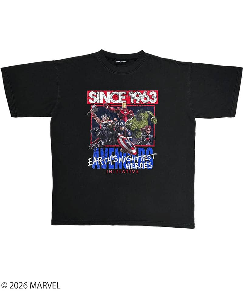 【MARVEL】アベンジャーズ/3Dアート/Tシャツ(PONEYCOMB TOKYO) 詳細画像 ブラック 1