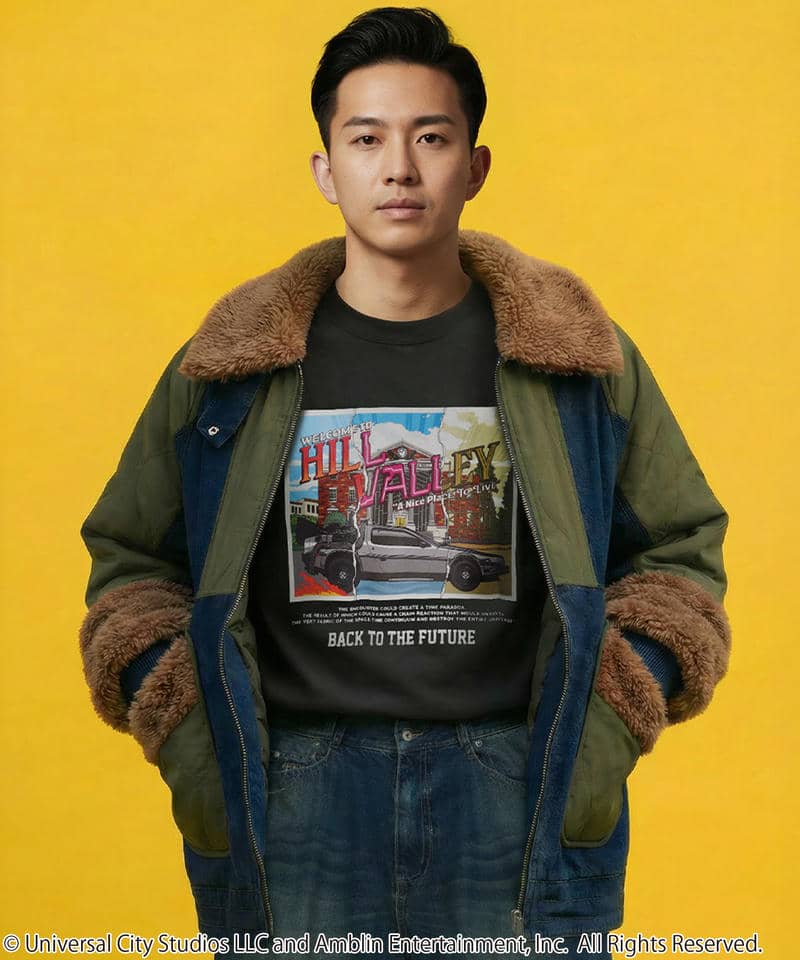 【BACK TO THE FUTURE】HILL VALLEY/Tシャツ(PONEYCOMB TOKYO) 詳細画像 ブラック 3