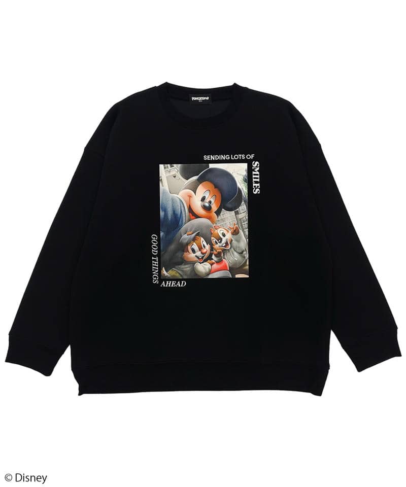 【Disney】ミッキー＆チップ＆デール/スウェット(PONEYCOMB TOKYO) 詳細画像 ブラック 1