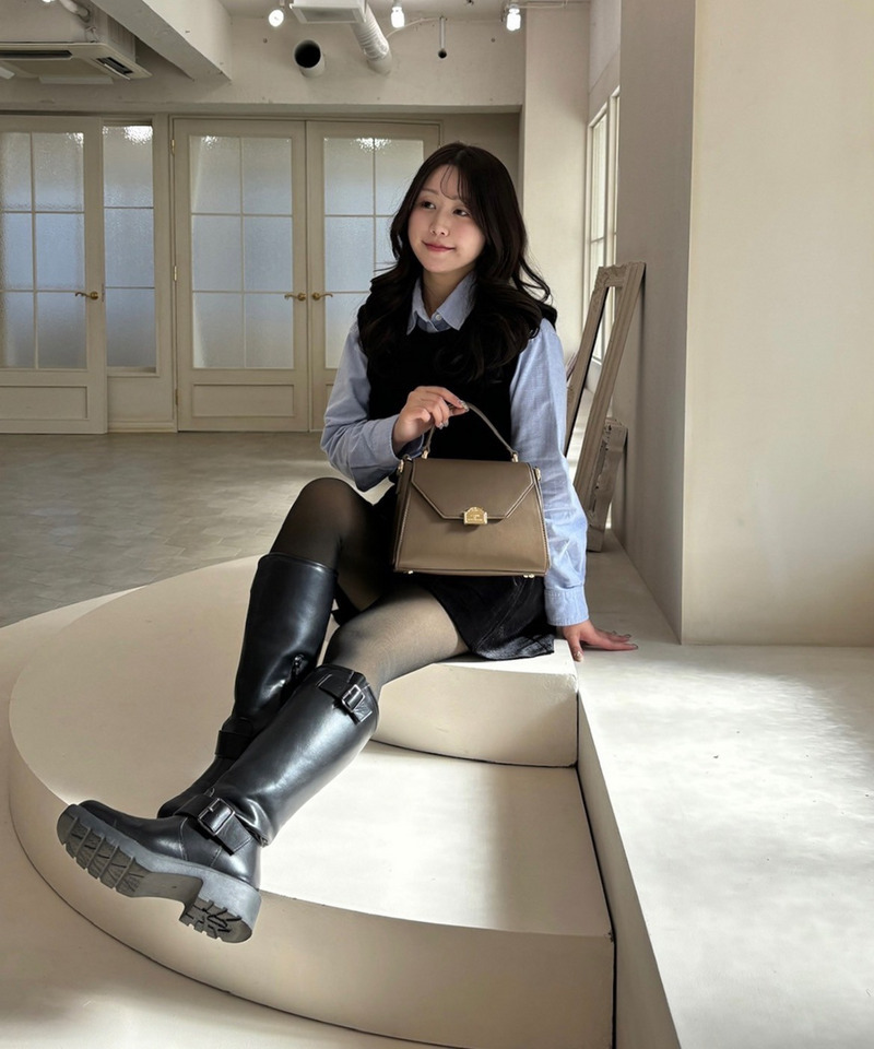 mytwilight PARIS モチーフ台形ミニバッグ 詳細画像 グレイッシュベージュ 13