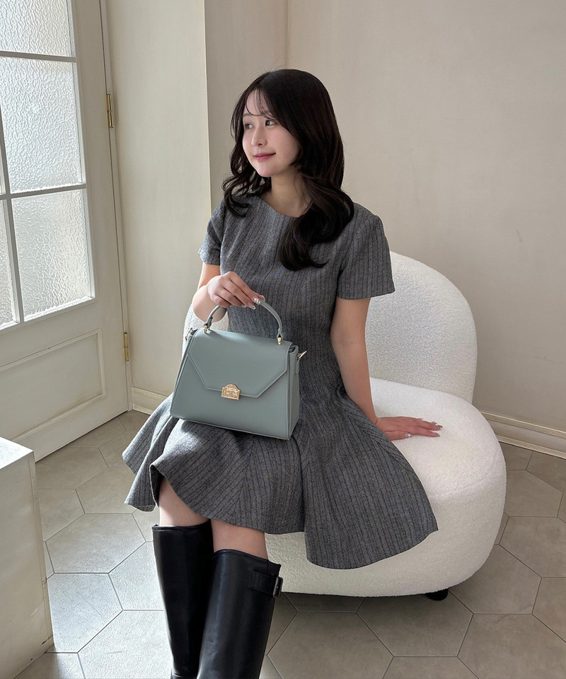 mytwilight PARIS モチーフ台形ミニバッグ 詳細画像 グレイッシュブルー 10