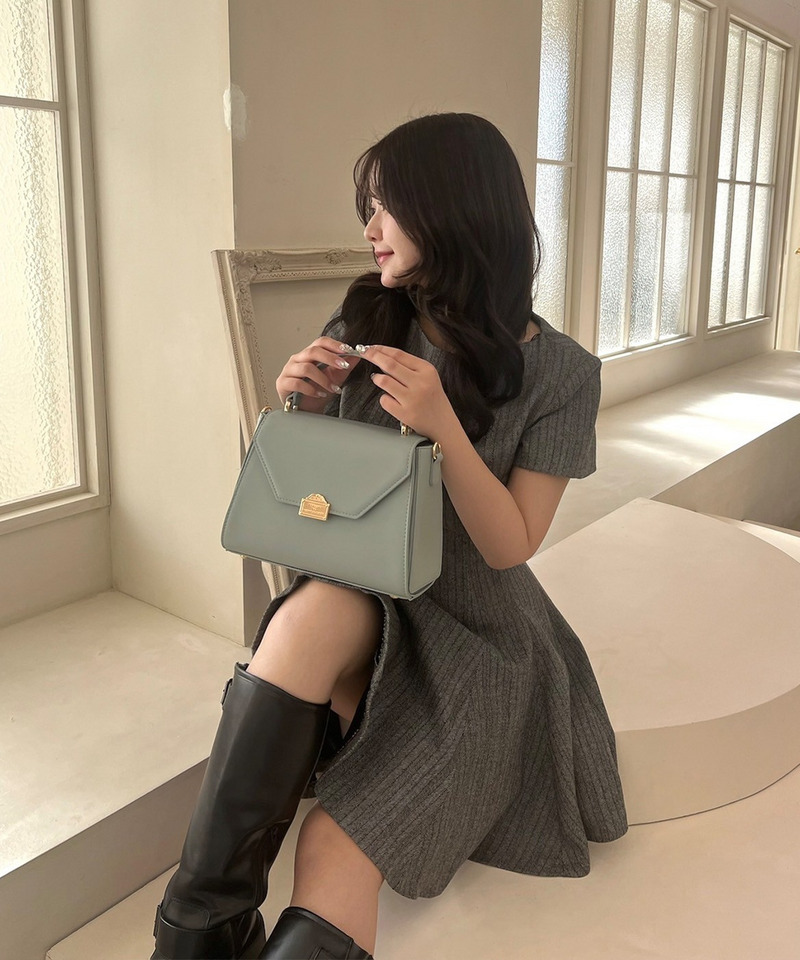 mytwilight PARIS モチーフ台形ミニバッグ 詳細画像 グレイッシュブルー 15