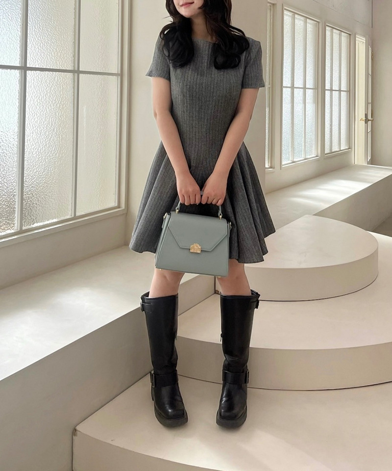 mytwilight PARIS モチーフ台形ミニバッグ 詳細画像 グレイッシュブルー 16