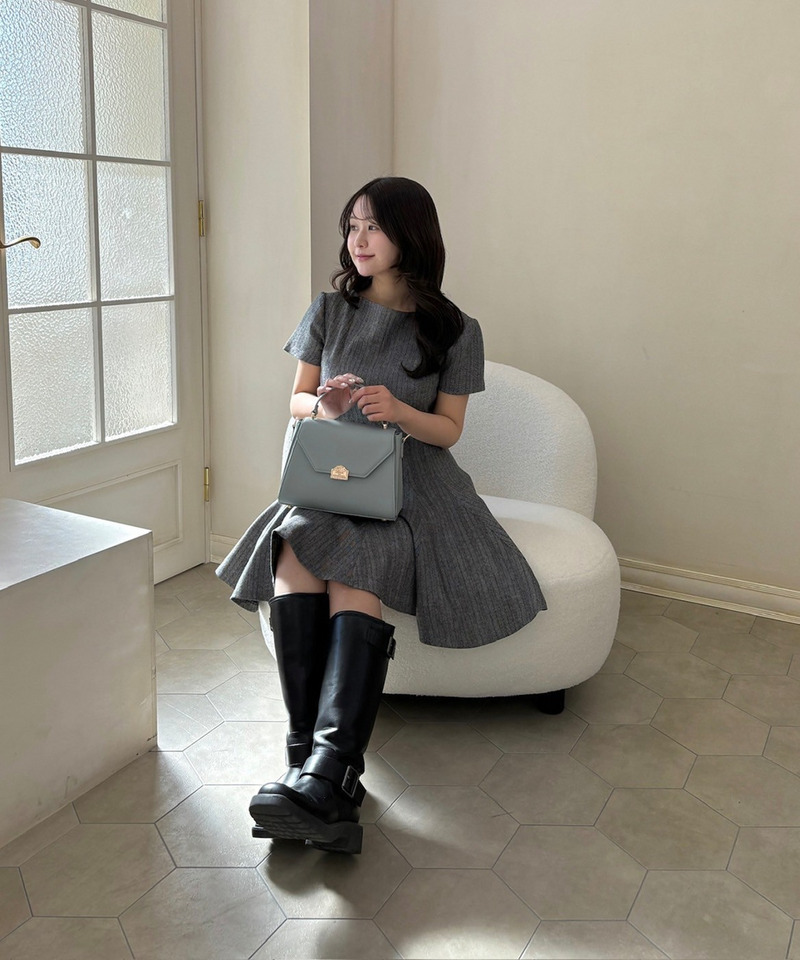 mytwilight PARIS モチーフ台形ミニバッグ 詳細画像 グレイッシュブルー 9