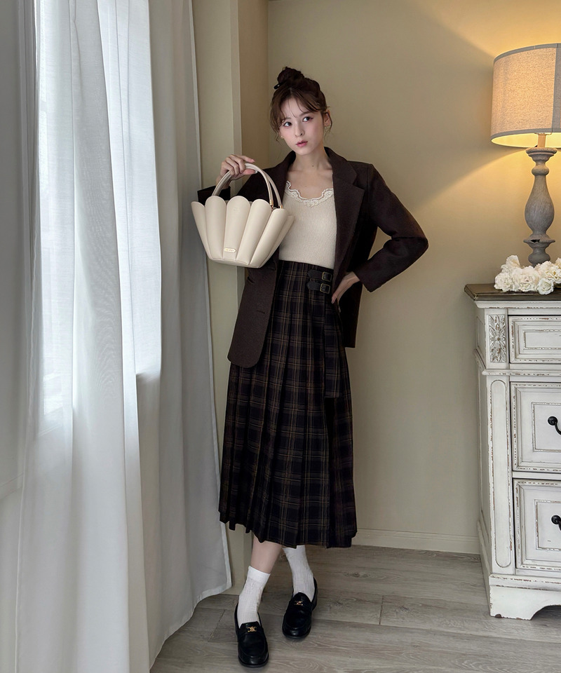 mytwilight マドレーヌ プリーツ バッグ 詳細画像 アイボリー 11