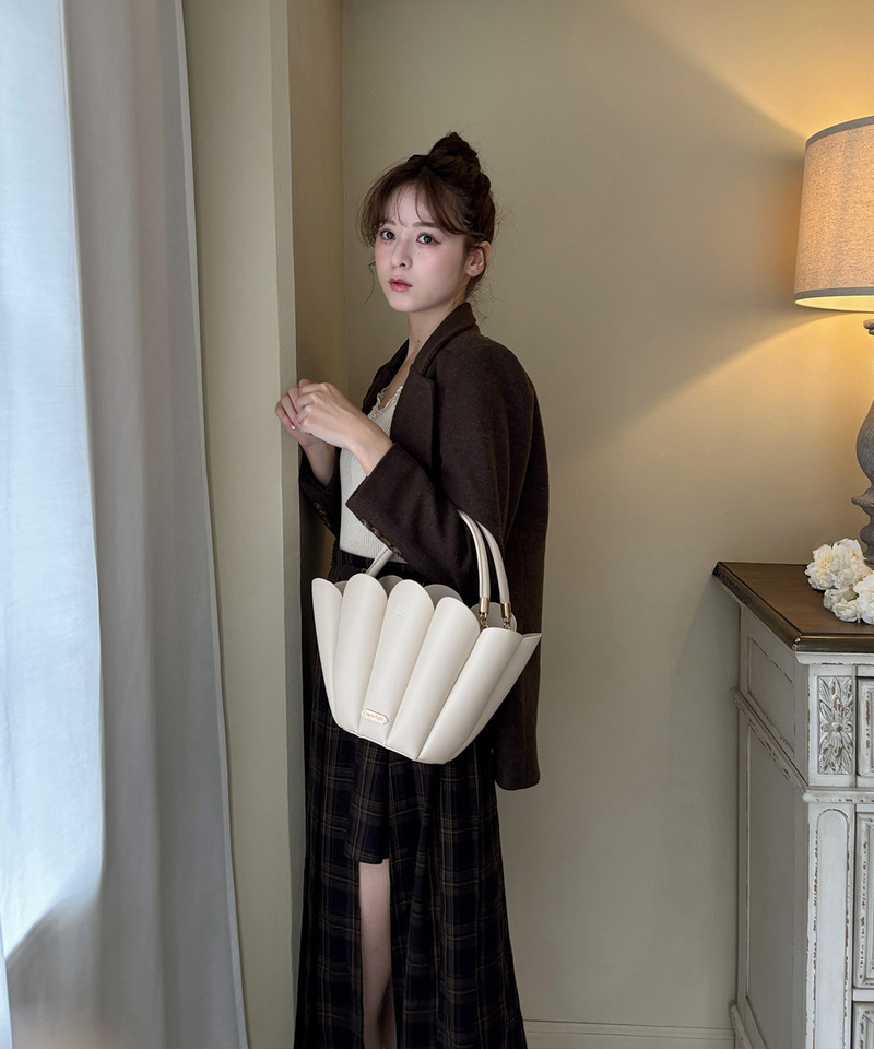 mytwilight マドレーヌ プリーツ バッグ 詳細画像 アイボリー 9