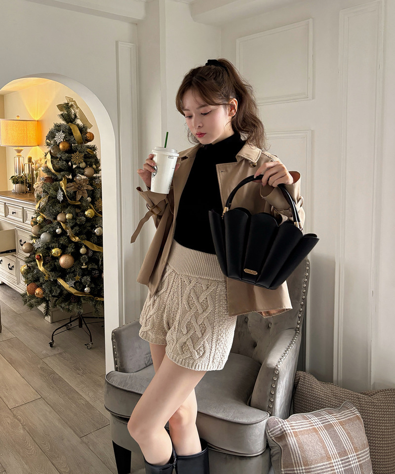 mytwilight マドレーヌ プリーツ バッグ 詳細画像 ブラック 7