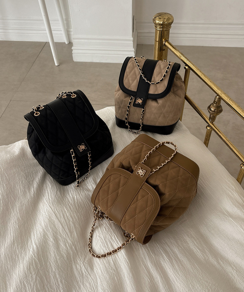 mytwilight キルティング チェーン リュック 詳細画像 ベージュ 6