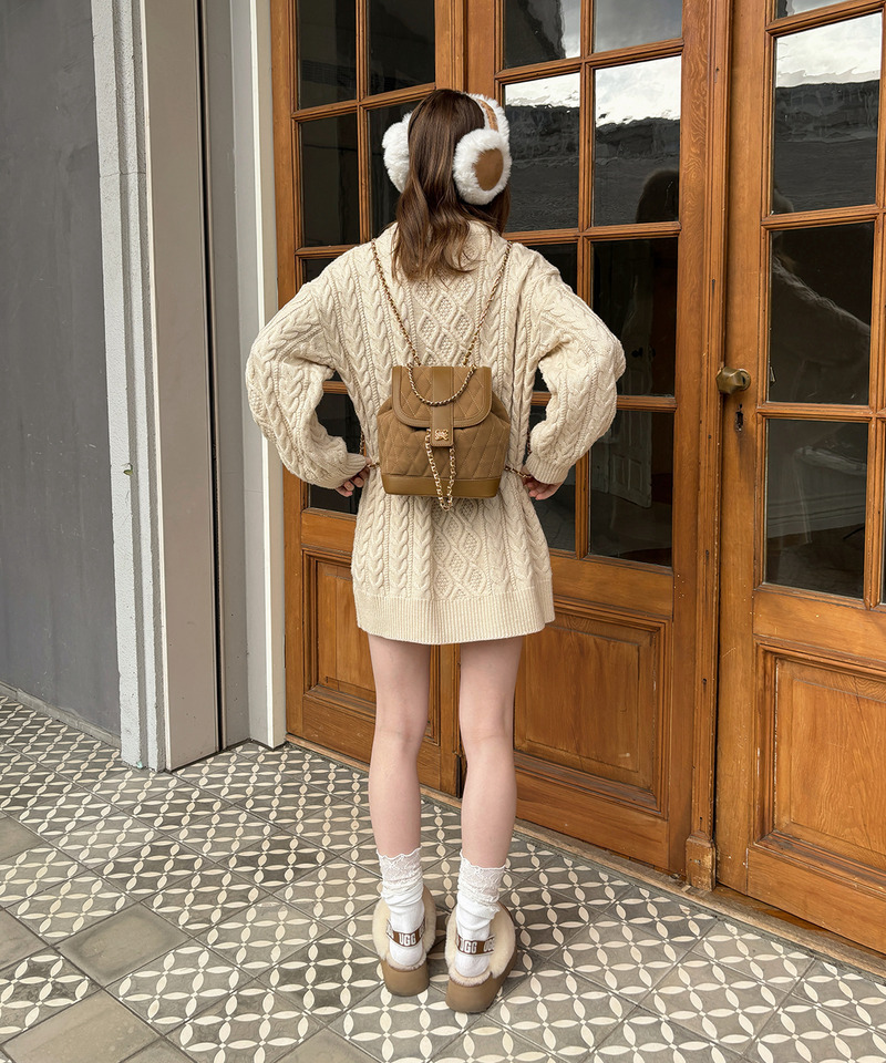 mytwilight キルティング チェーン リュック 詳細画像 キャメル 20