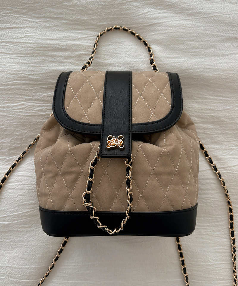 mytwilight キルティング チェーン リュック 詳細画像 キャメル 21