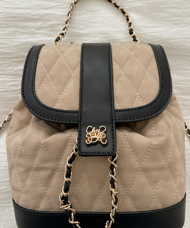 mytwilight キルティング チェーン リュック 詳細画像 キャメル 22