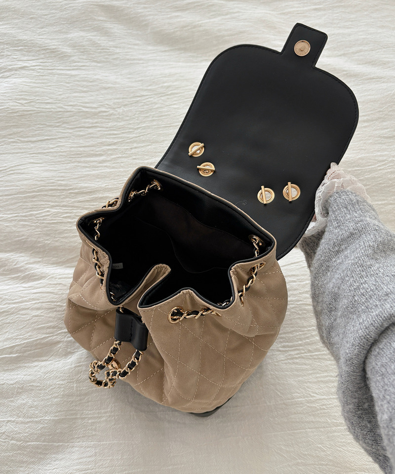 mytwilight キルティング チェーン リュック 詳細画像 キャメル 24