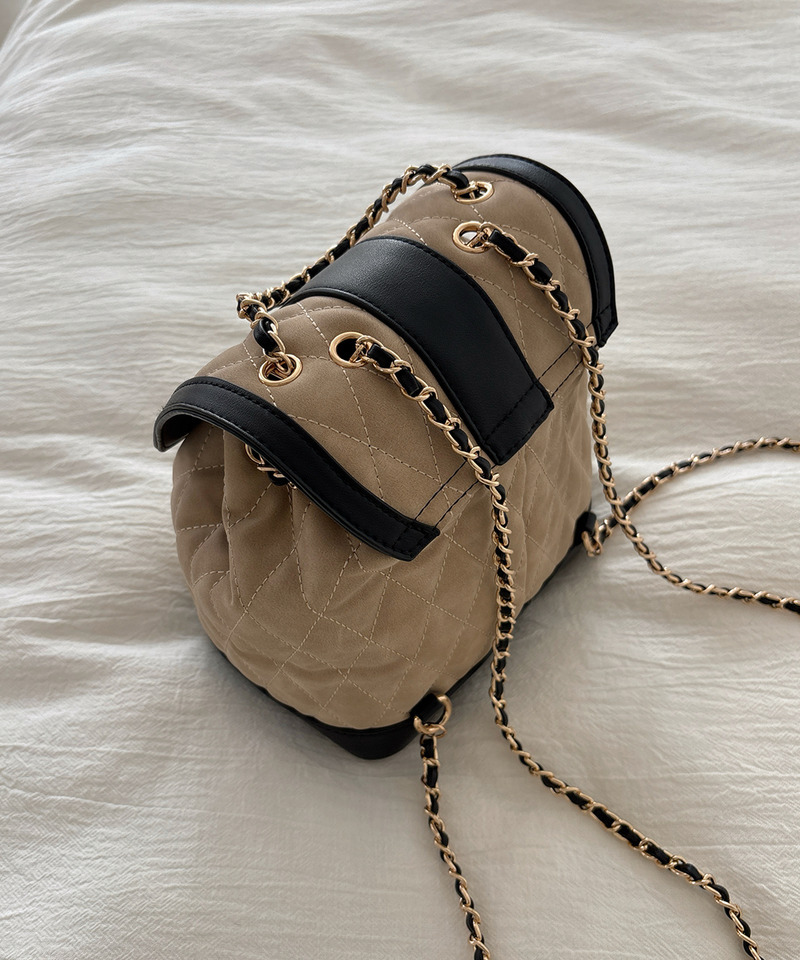 mytwilight キルティング チェーン リュック 詳細画像 キャメル 26