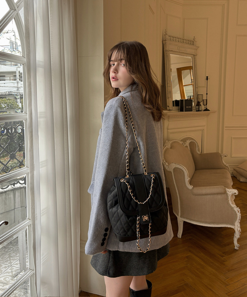 mytwilight キルティング チェーン リュック 詳細画像 ブラック 20