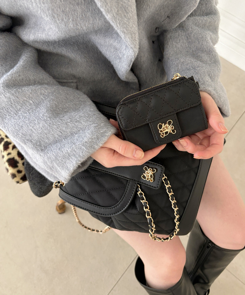 mytwilight キルティング チェーン リュック 詳細画像 ブラック 4