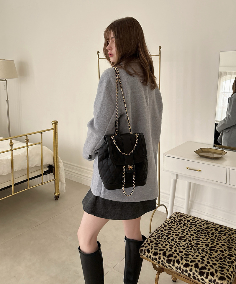 mytwilight キルティング チェーン リュック 詳細画像 ブラック 9