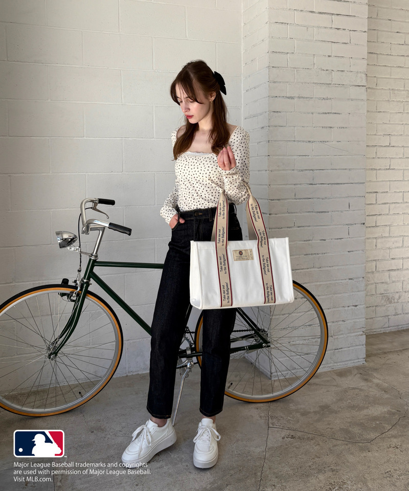【MLB】テープロゴ キャンバストートバッグ 詳細画像 レッド 5