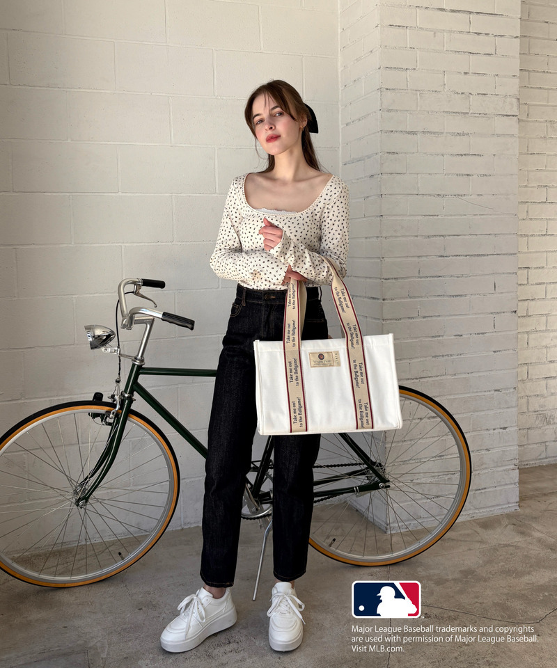 【MLB】テープロゴ キャンバストートバッグ 詳細画像 レッド 7