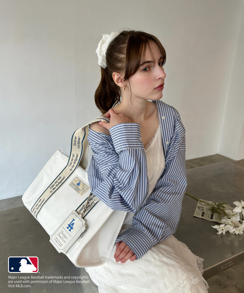 【MLB】テープロゴ キャンバストートバッグ 詳細画像 ブルー 10