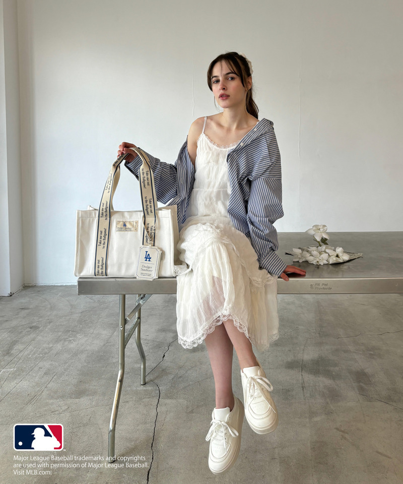 【MLB】テープロゴ キャンバストートバッグ 詳細画像 ブルー 11