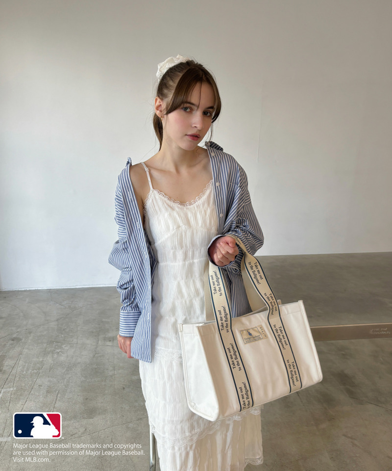 【MLB】テープロゴ キャンバストートバッグ 詳細画像 ブルー 15