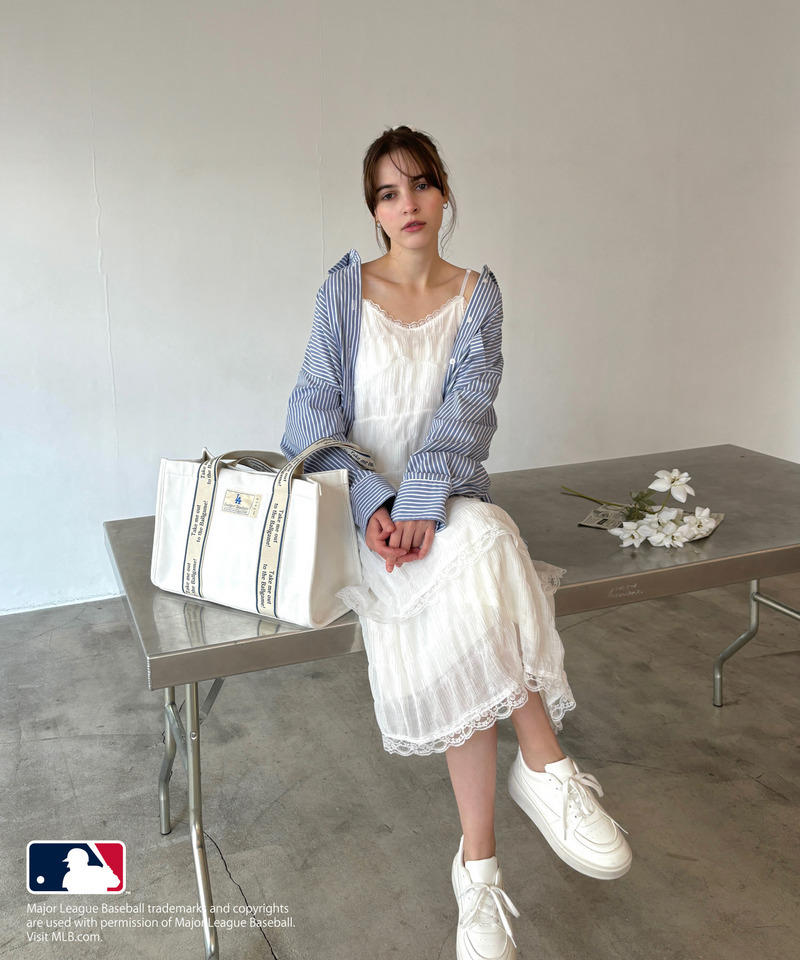 【MLB】テープロゴ キャンバストートバッグ 詳細画像 ブルー 5