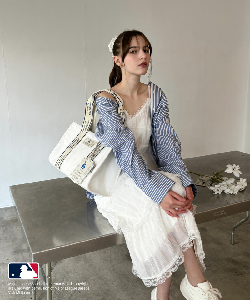 【MLB】テープロゴ キャンバストートバッグ 詳細画像 ブルー 7