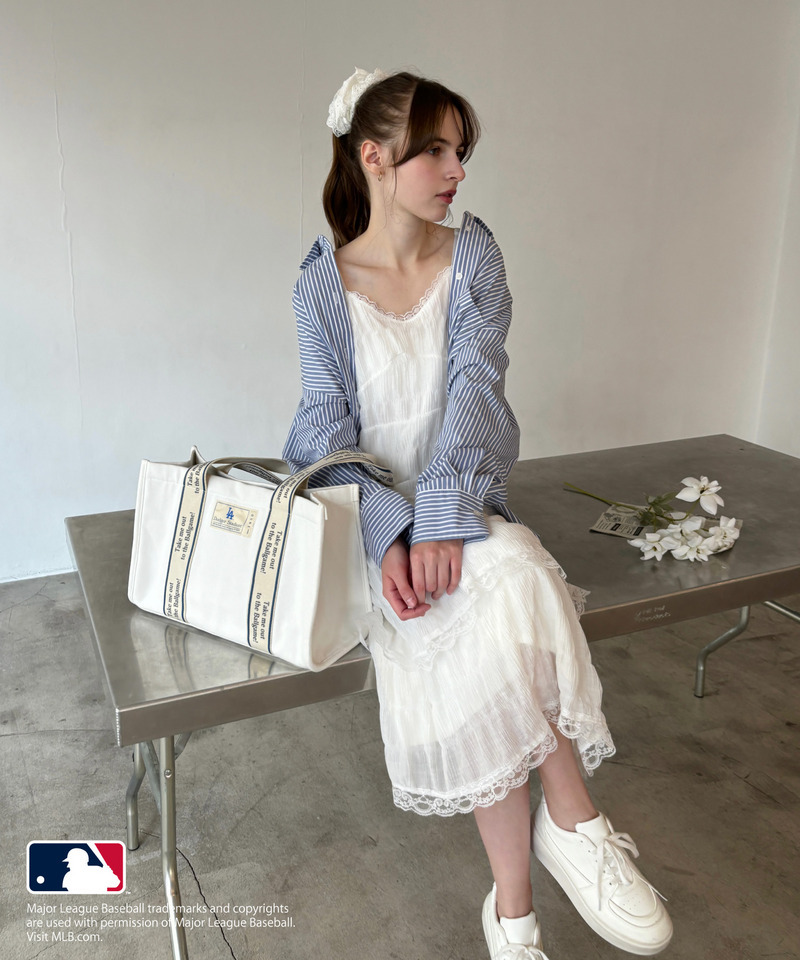 【MLB】テープロゴ キャンバストートバッグ 詳細画像 ブルー 8
