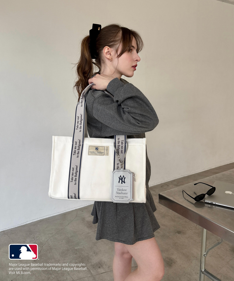【MLB】テープロゴ キャンバストートバッグ 詳細画像 ネイビー 11