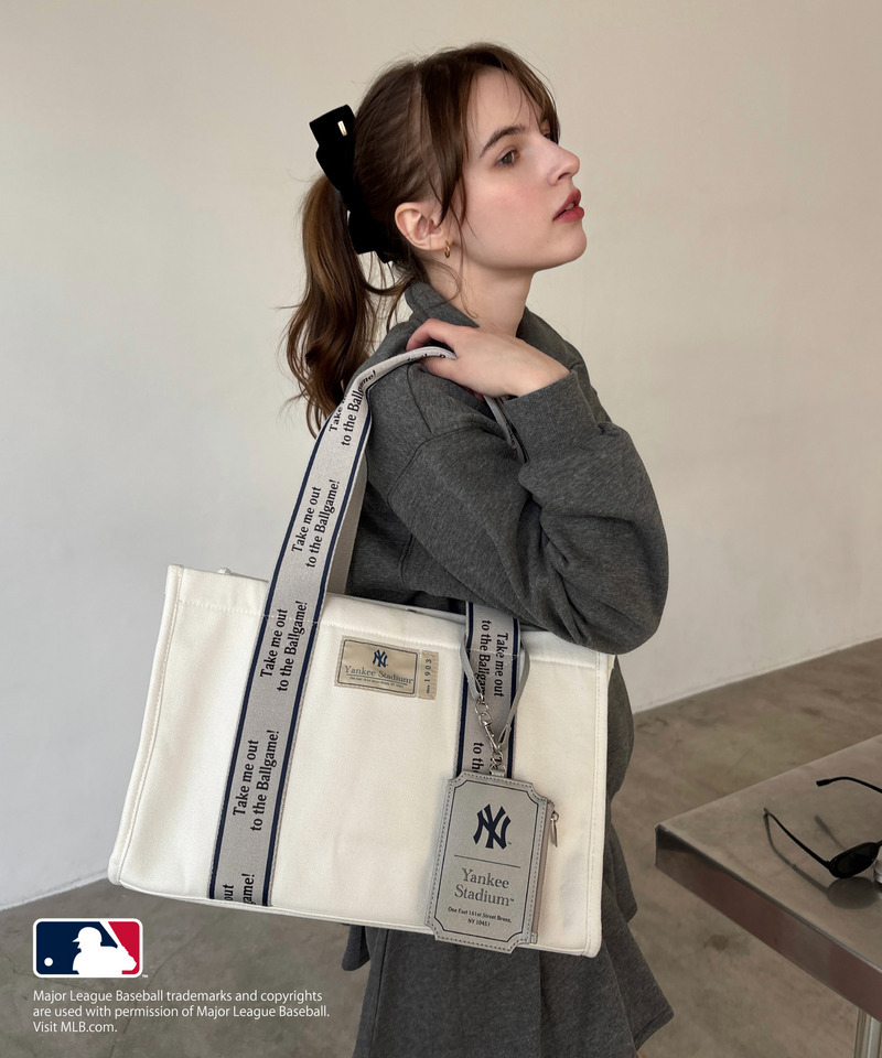【MLB】テープロゴ キャンバストートバッグ 詳細画像 ネイビー 12