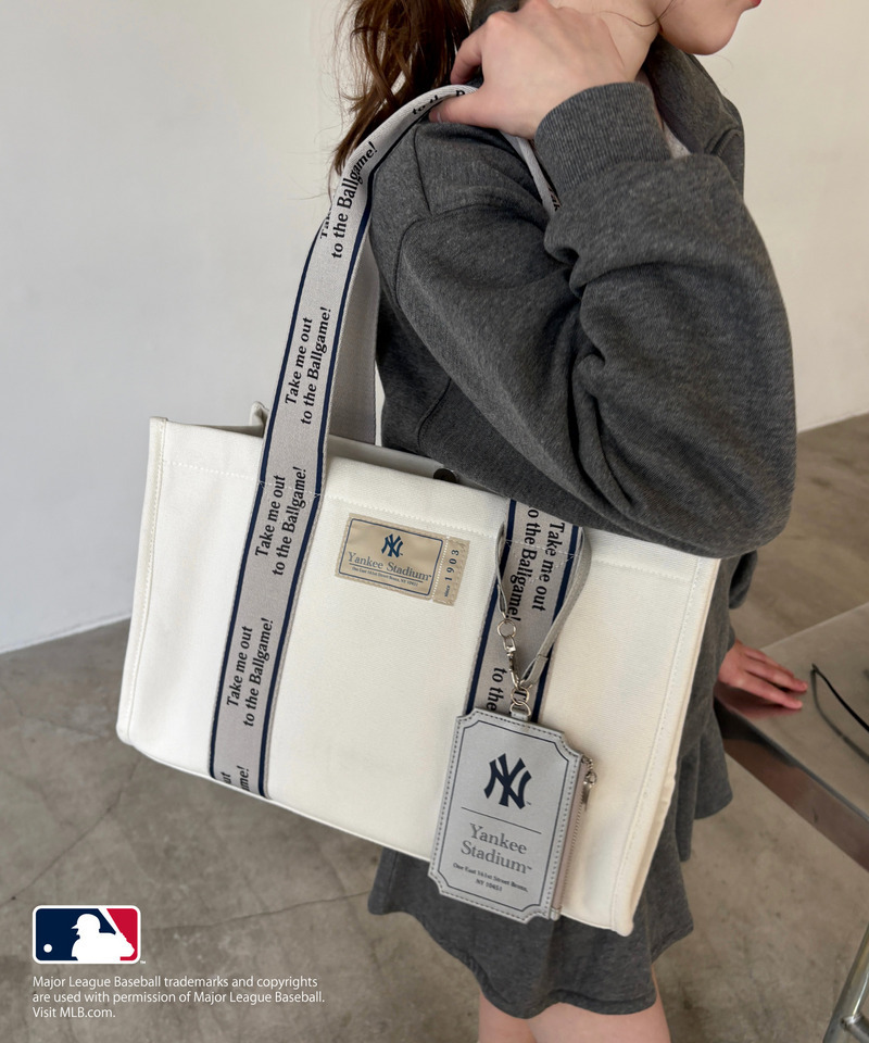 【MLB】テープロゴ キャンバストートバッグ 詳細画像 ネイビー 14