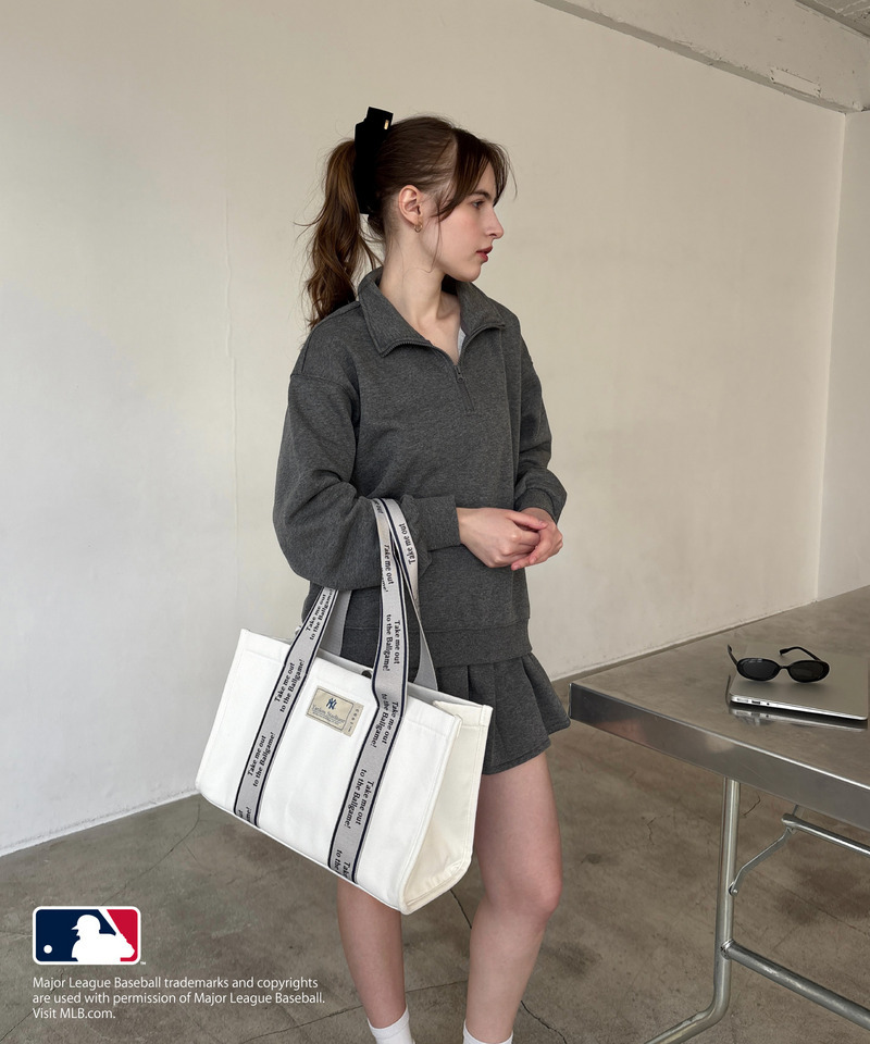 【MLB】テープロゴ キャンバストートバッグ 詳細画像 ネイビー 9