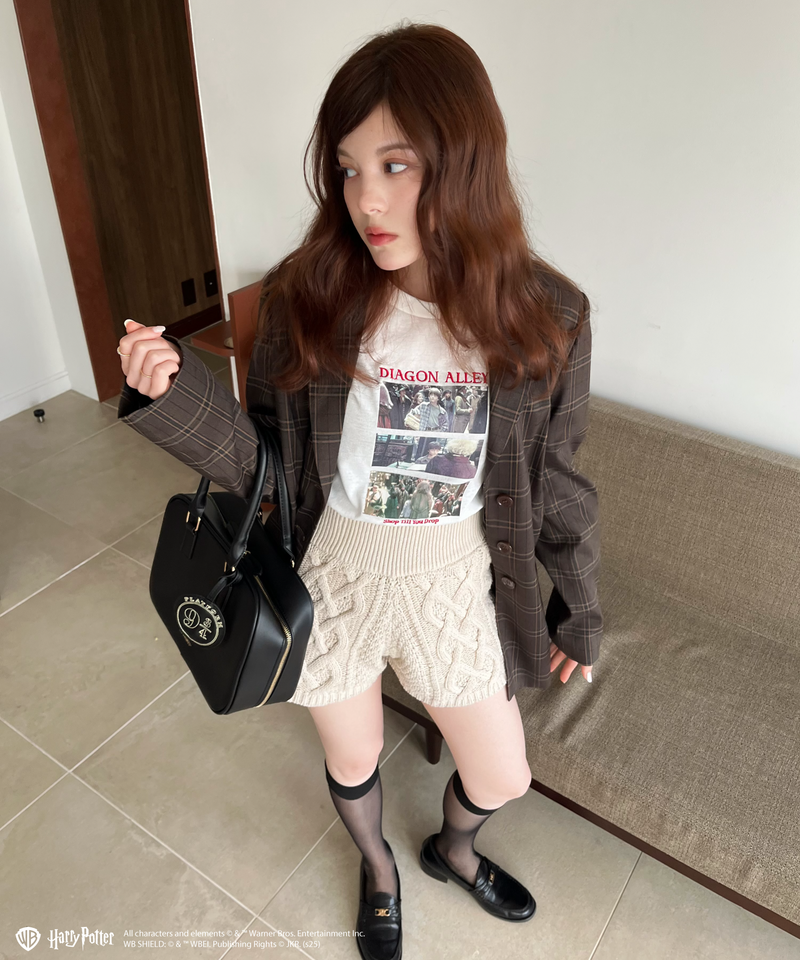 【Harry Potterコラボ】 ダイアゴン横丁 刺繍 Tシャツ 詳細画像 オフホワイト 6