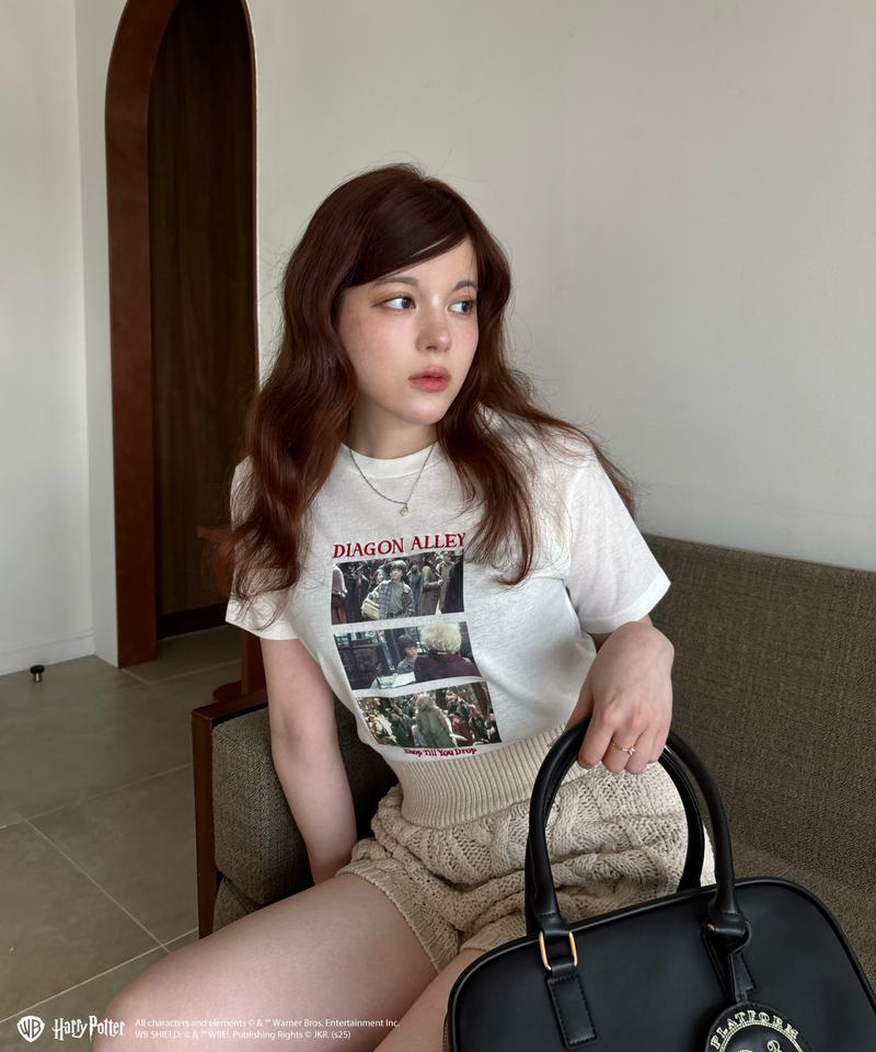 【Harry Potterコラボ】 ダイアゴン横丁 刺繍 Tシャツ 詳細画像 オフホワイト 8