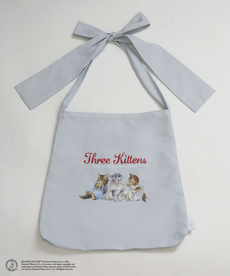 【Peter Rabbit】Three Kittens 肩リボントートバッグ 詳細画像 グレイッシュブルー 18