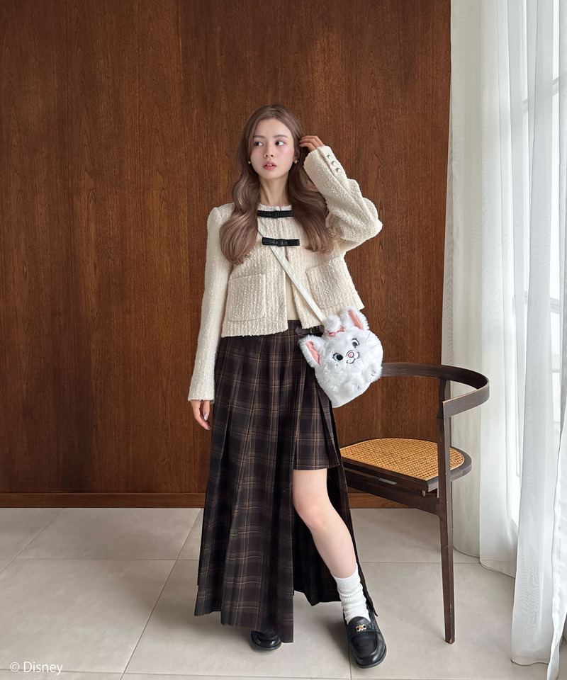 【Disney】おしゃれキャット/マリー/ぬいぐるみショルダーバッグ 詳細画像 ホワイト 14