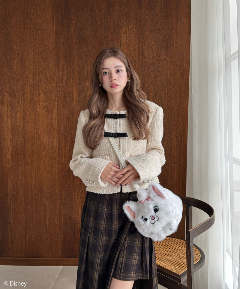 【Disney】おしゃれキャット/マリー/ぬいぐるみショルダーバッグ 詳細画像 ホワイト 15