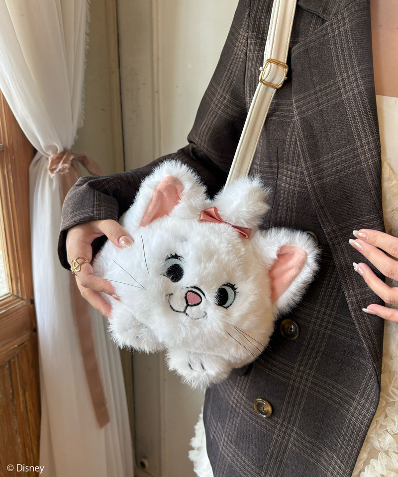 【Disney】おしゃれキャット/マリー/ぬいぐるみショルダーバッグ 詳細画像 ホワイト 16