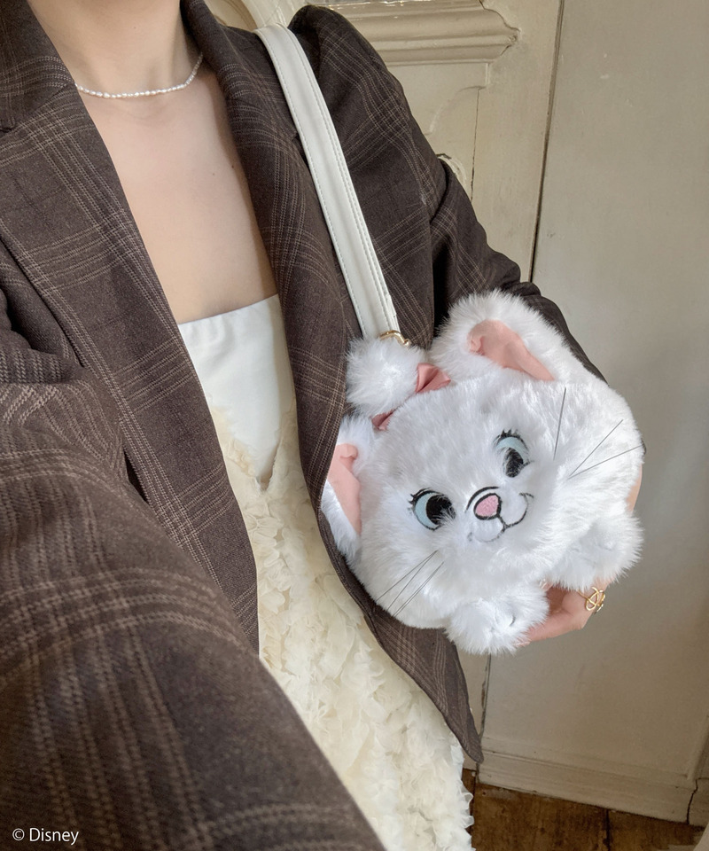 【Disney】おしゃれキャット/マリー/ぬいぐるみショルダーバッグ 詳細画像 ホワイト 17