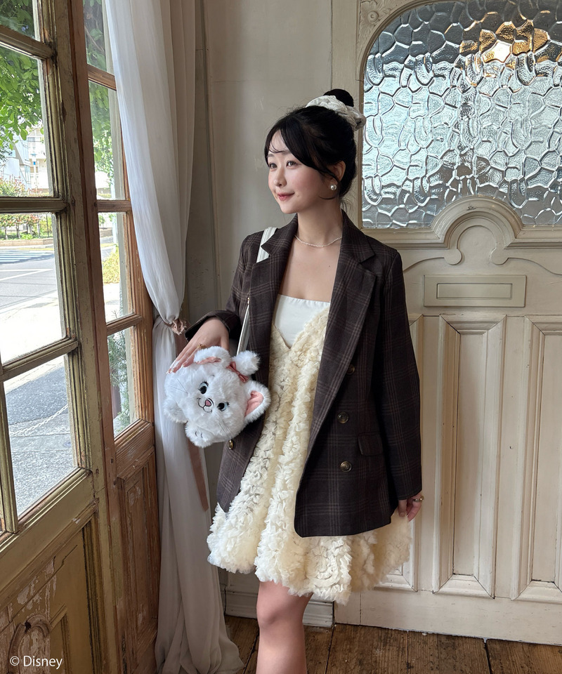 【Disney】おしゃれキャット/マリー/ぬいぐるみショルダーバッグ 詳細画像 ホワイト 19