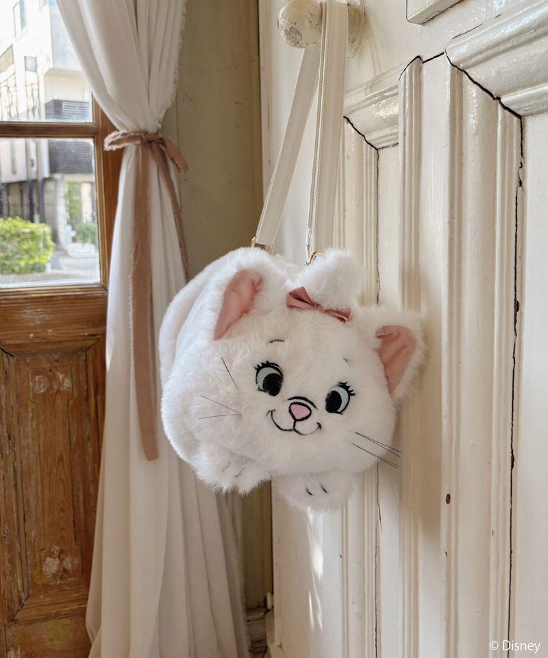 【Disney】おしゃれキャット/マリー/ぬいぐるみショルダーバッグ 詳細画像 ホワイト 2