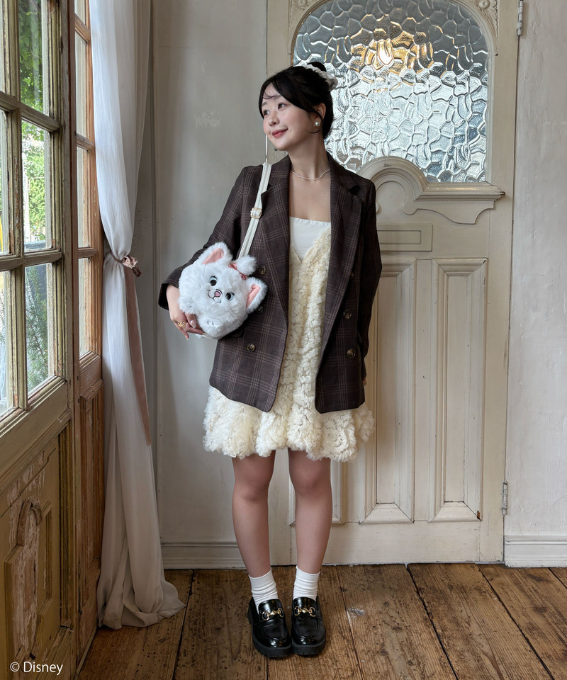 【Disney】おしゃれキャット/マリー/ぬいぐるみショルダーバッグ 詳細画像 ホワイト 20