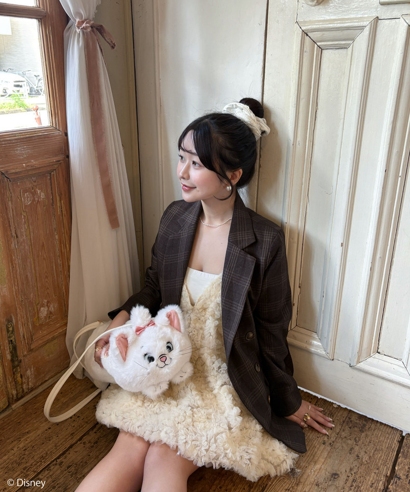 【Disney】おしゃれキャット/マリー/ぬいぐるみショルダーバッグ 詳細画像 ホワイト 21